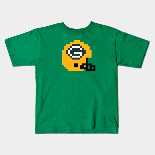 8 Bit Green Bay Packer Helmet Kids T-Shirt by N8I